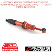 OUTBACK ARMOUR SUSPENSION KIT - FRONT EXPD HD PAIR FITS TOYOTA PRADO 120 SERIES